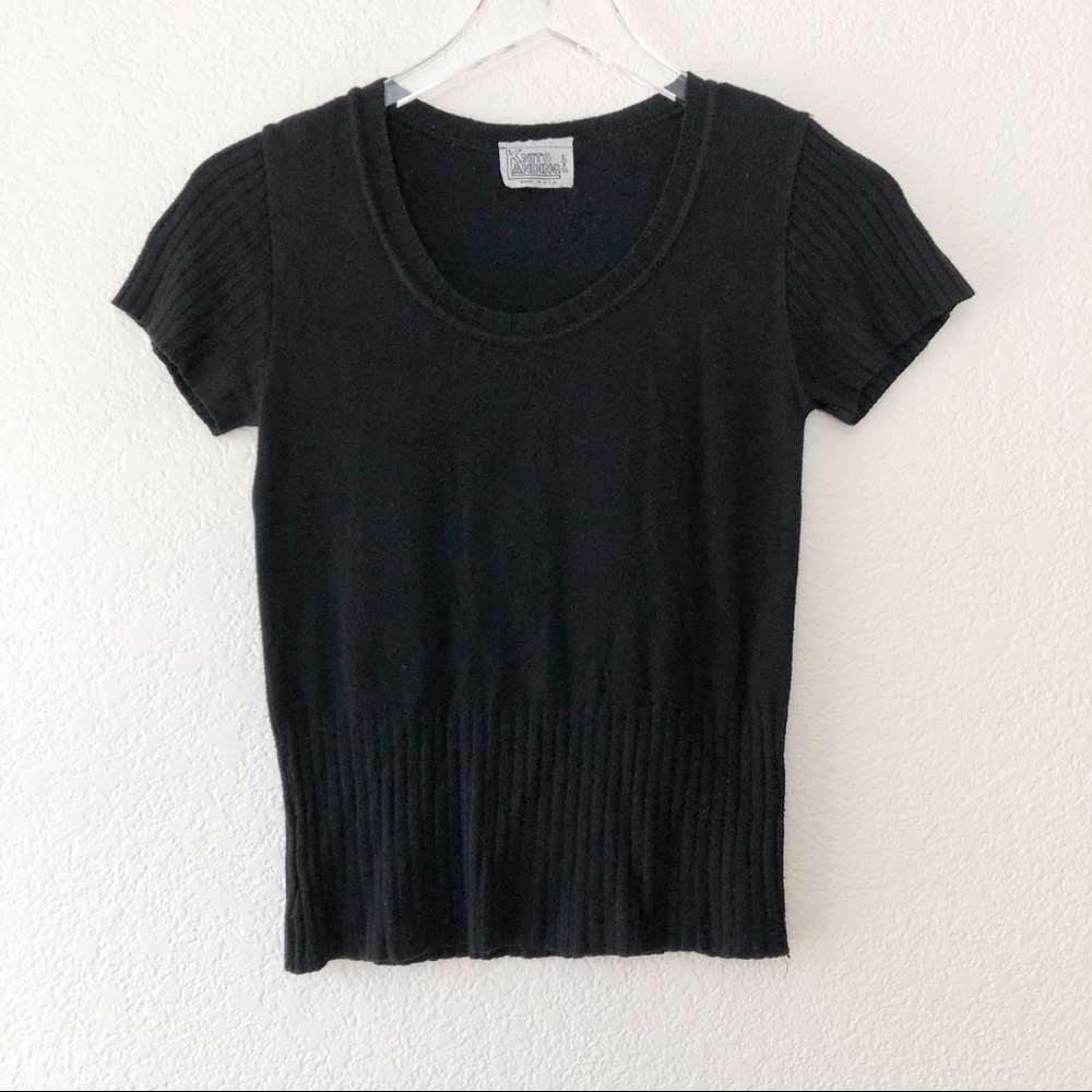 Vintage knits landing black short sleeve shirt